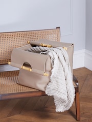 Style Sisters Nude PU Leather Storage with Bamboo Handles - Image 3 of 6