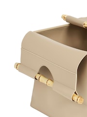 Style Sisters Nude PU Leather Storage with Bamboo Handles - Image 6 of 6