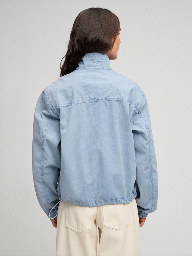 Superdry Blue Cotton Harrington Jacket - Image 2 of 7