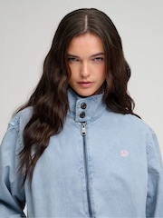 Superdry Blue Cotton Harrington Jacket - Image 3 of 7