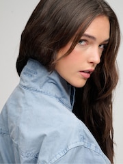 Superdry Blue Cotton Harrington Jacket - Image 5 of 7