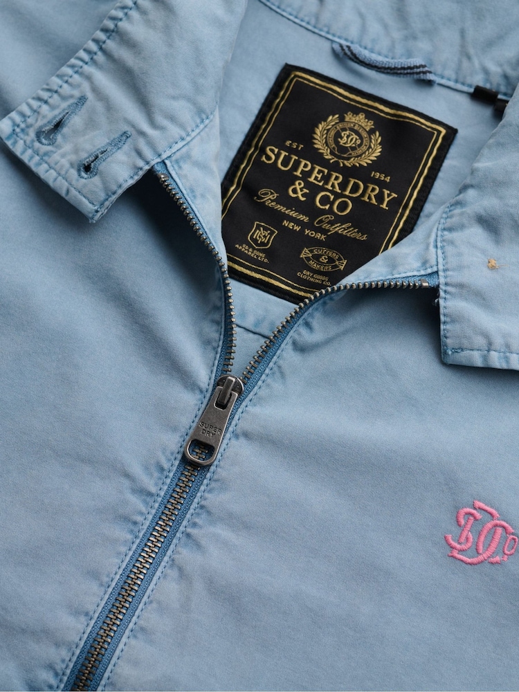 Superdry Blue Cotton Harrington Jacket - Image 7 of 7