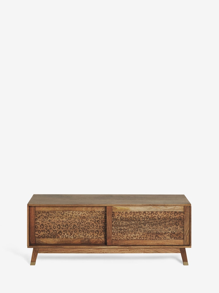 Rockett St George Mango Wood Leopard Print TV Unit - Image 13 of 13