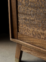 Rockett St George Mango Wood Leopard Print TV Unit - Image 5 of 13