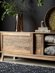 Rockett St George Mango Wood Leopard Print TV Unit - Image 9 of 13