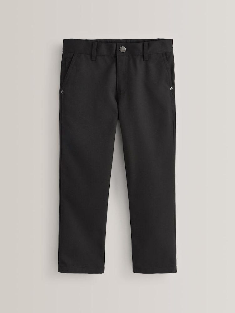 Black Regular Waist School Jean Style Trousers (3-17yrs) - Image 1 of 6