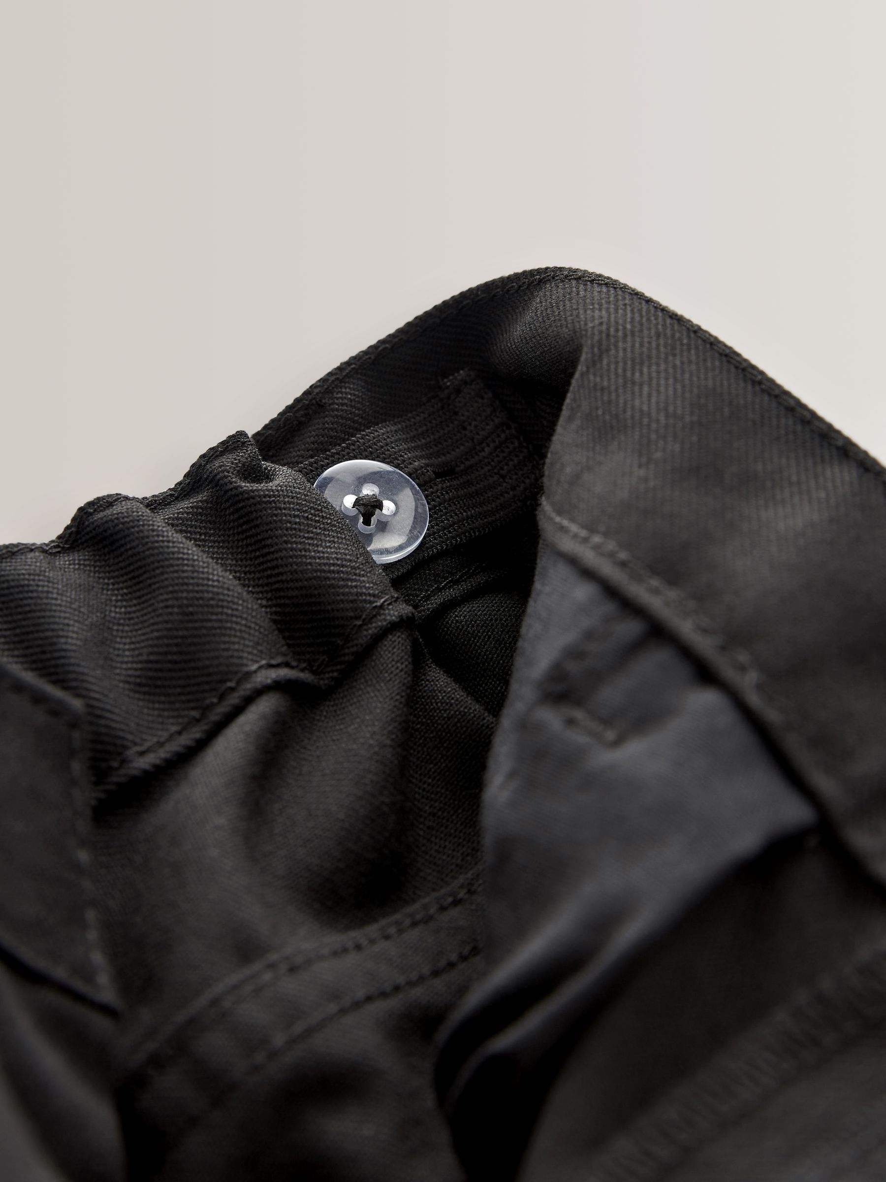 Buy Black Regular Waist School Jean Style Trousers (3-17yrs