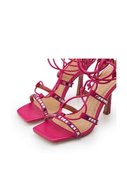 Moda in Pelle Roccoco Lace-Up Studded Upper Heeled Sandals - Image 2 of 3