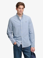 Azul cielo - Camisa de manga larga Oxford preppy de Superdry - Imagen 1 de 6