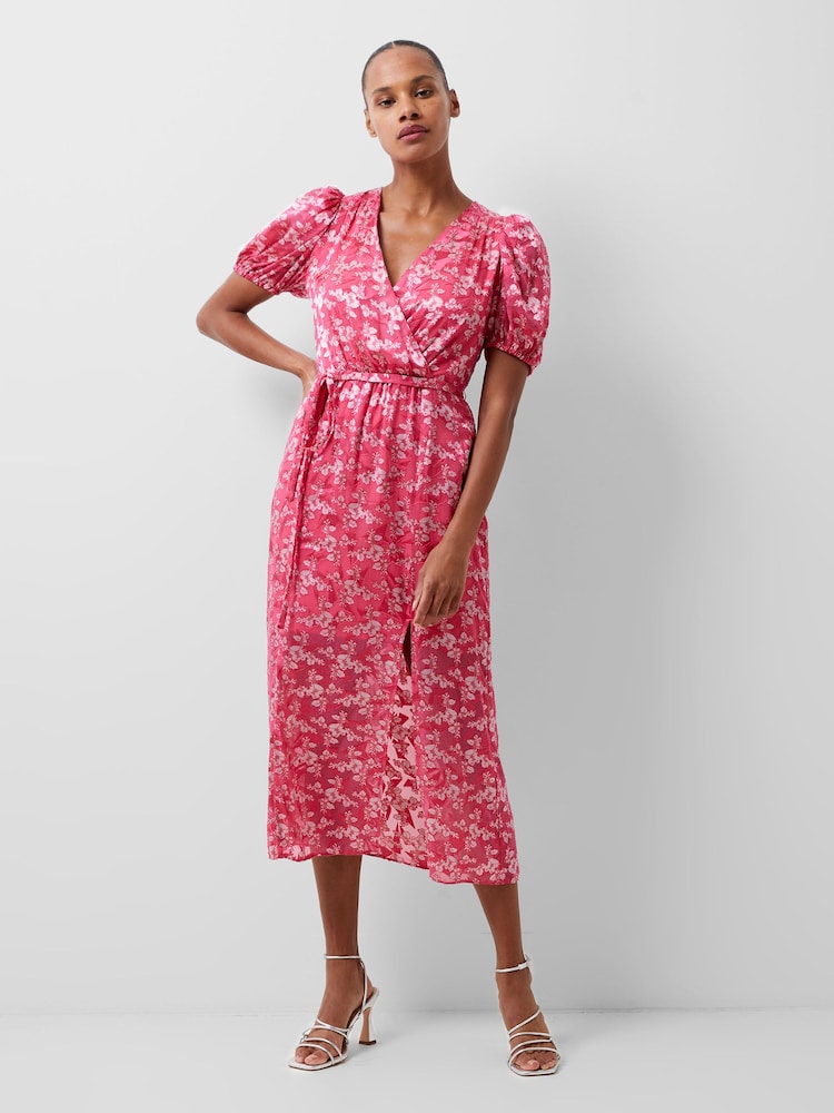 French Connection Pink Elianna Burnout Dress - Image 1 of 4