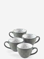 Set of 4 Sage Green Leia Mugs - Image 3 of 3