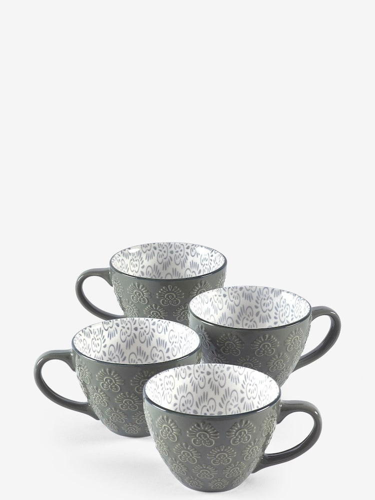 Set of 4 Sage Green Leia Mugs - Image 3 of 3