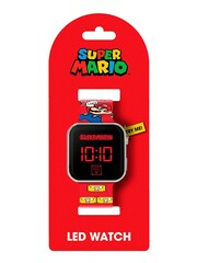 Peers Hardy Red Nintento Super Mario Printed Strap LED Watch - Image 3 of 3