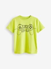 Lime Green Short Sleeve Graphic T-Shirt (3-16yrs) - Image 1 of 3