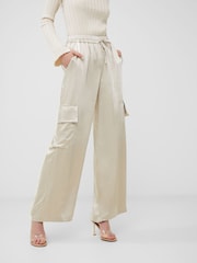 French Connection Cream Chloetta Cargo Trousers - Image 2 of 4