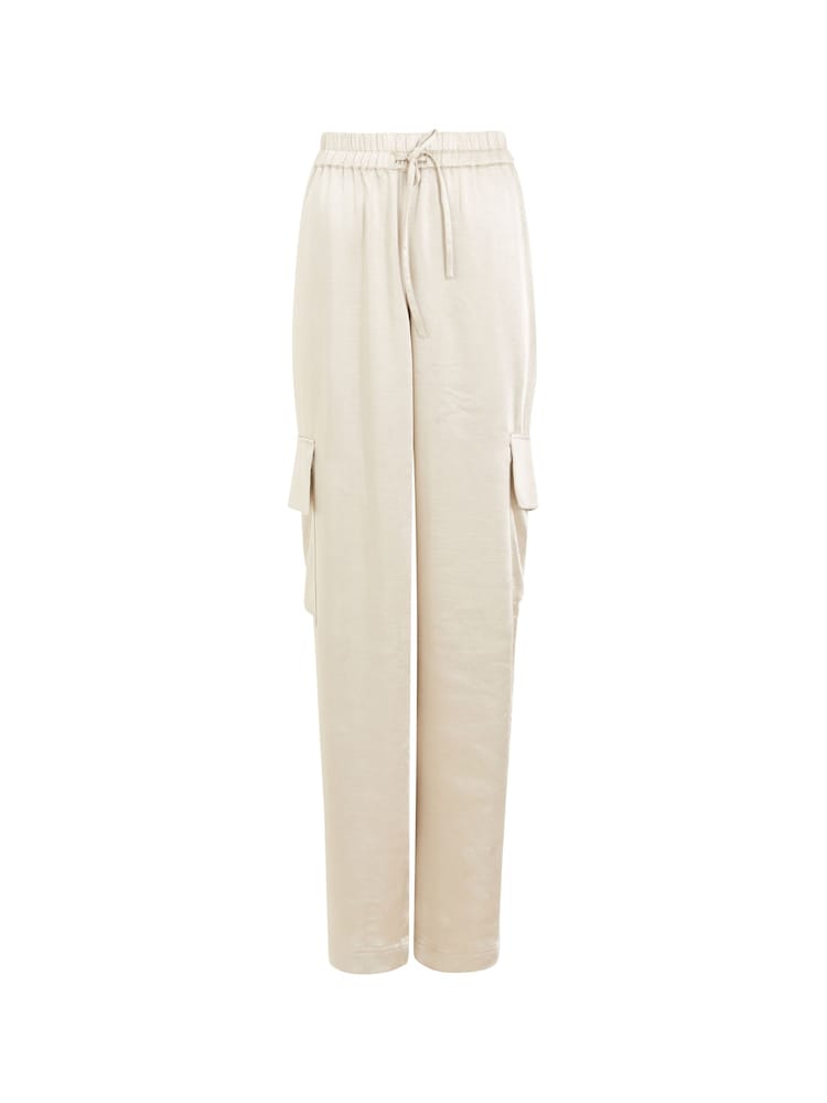 French Connection Cream Chloetta Cargo Trousers - Image 4 of 4