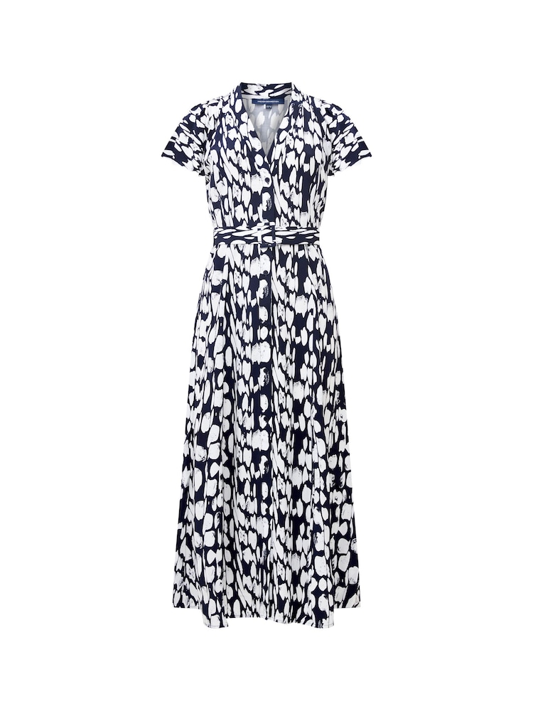 French Connection Blue Islanna Crepe Midi Dress - Image 4 of 4