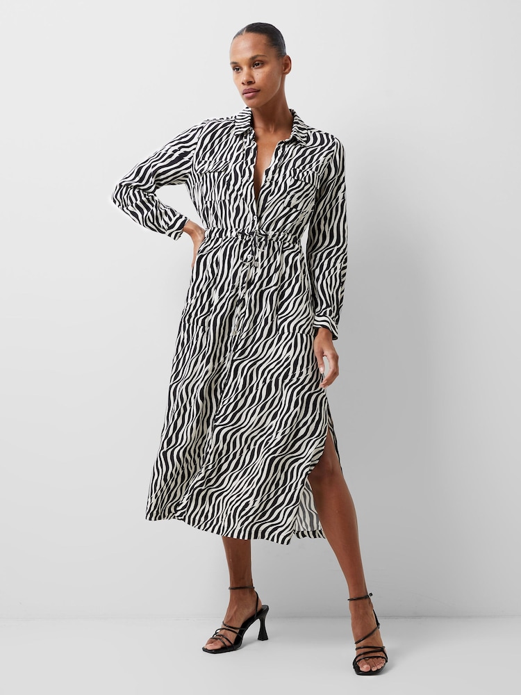 French Connection Black Seine Delphine Dress - Image 1 of 4