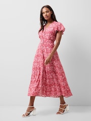 French Connection Red Cass Delphine Midi Dress - Image 1 of 4