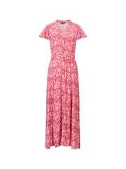 French Connection Red Cass Delphine Midi Dress - Image 4 of 4