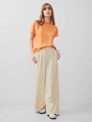 Orange - French Connection – Leichtes Crepe-Top mit Rundhalsausschnitt - Bild 1 von 4