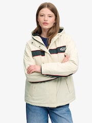 Superdry Cream Vintage Hooded Wind Jacket - Image 2 of 6