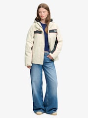 Superdry Cream Vintage Hooded Wind Jacket - Image 4 of 6