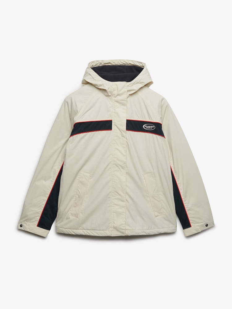 Superdry Cream Vintage Hooded Wind Jacket - Image 6 of 6 Superdry Cream Vintage Hooded Wind Jacket - Image 6 of 6