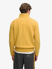 Superdry Yellow Gothic Varsity Half Zip Sweatshirt - Image 3 of 6