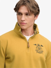 Superdry Yellow Gothic Varsity Half Zip Sweatshirt - Image 4 of 6