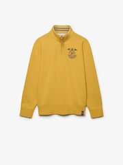 Superdry Yellow Gothic Varsity Half Zip Sweatshirt - Image 5 of 6