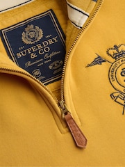 Superdry Yellow Gothic Varsity Half Zip Sweatshirt - Image 6 of 6