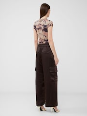 French Connection Brown Chloetta Cargo Trousers - Image 2 of 4