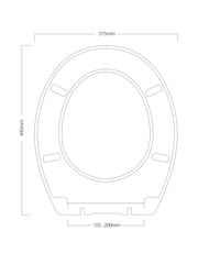 Showerdrape Brown Norfolk Soft Close Wooden Toilet Seat - Image 4 of 4