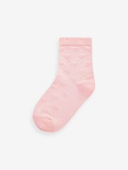 rožnata - 2 Pack Cotton Rich srce; srčast Texture gležnjarji - Slika 1 iz 2