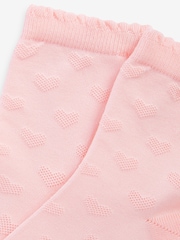 rožnata - 2 Pack Cotton Rich srce; srčast Texture gležnjarji - Slika 2 iz 2