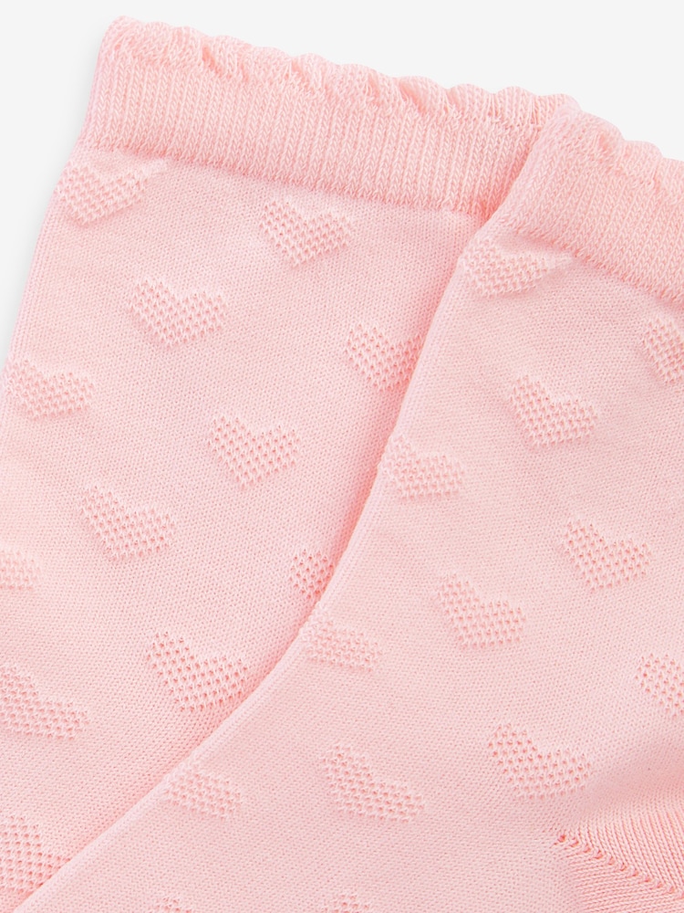 rožnata - 2 Pack Cotton Rich srce; srčast Texture gležnjarji - Slika 2 iz 2