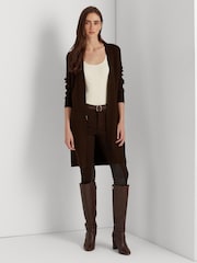Lauren Ralph Lauren Cotton Blend Brown Cardigan - Image 2 of 5