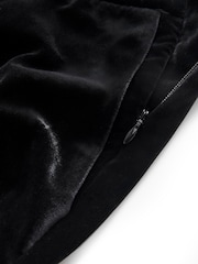 Black Velvet Wide Leg Trousers - Image 6 of 6
