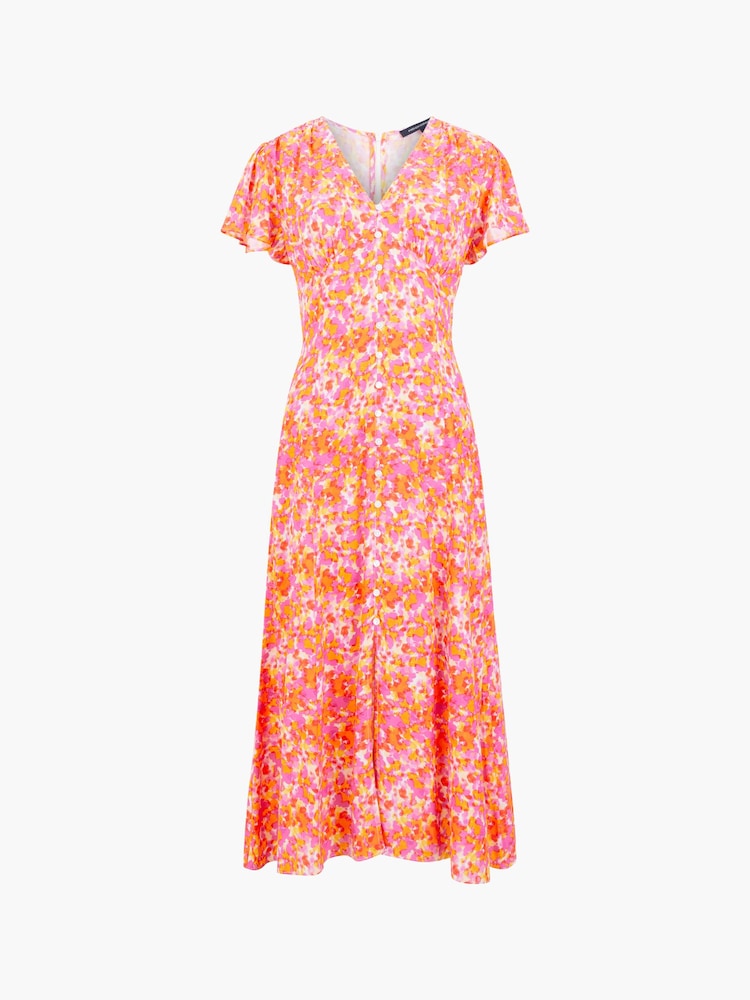 French Connection Orange Cass Delphine Dress - Image 4 of 4