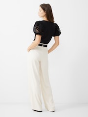 Schwarz - French Connection Broiderie Rosana Anges T-Shirt - Bild 2 von 4