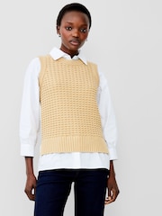 French Connection Brown 100% Cotton Mozart Shirt Jumper - Image 1 of 4
