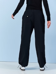 Black Parachute Pull On Cargo Trousers - Image 4 of 7
