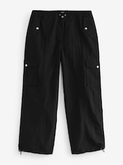 Black Parachute Pull On Cargo Trousers - Image 6 of 7
