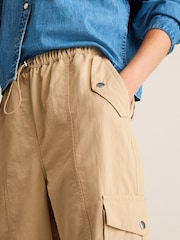 Camel Brown Parachute Pull On Cargo Trousers - Image 5 of 7