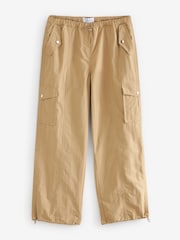 Camel Brown Parachute Pull On Cargo Trousers - Image 7 of 7