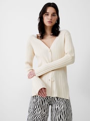 French Connection Cream Leonora Cardigan - Image 3 of 4