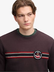 Superdry Brown Outdoor Stripe Logo Relaxed Sweatshirt - Image 4 of 6