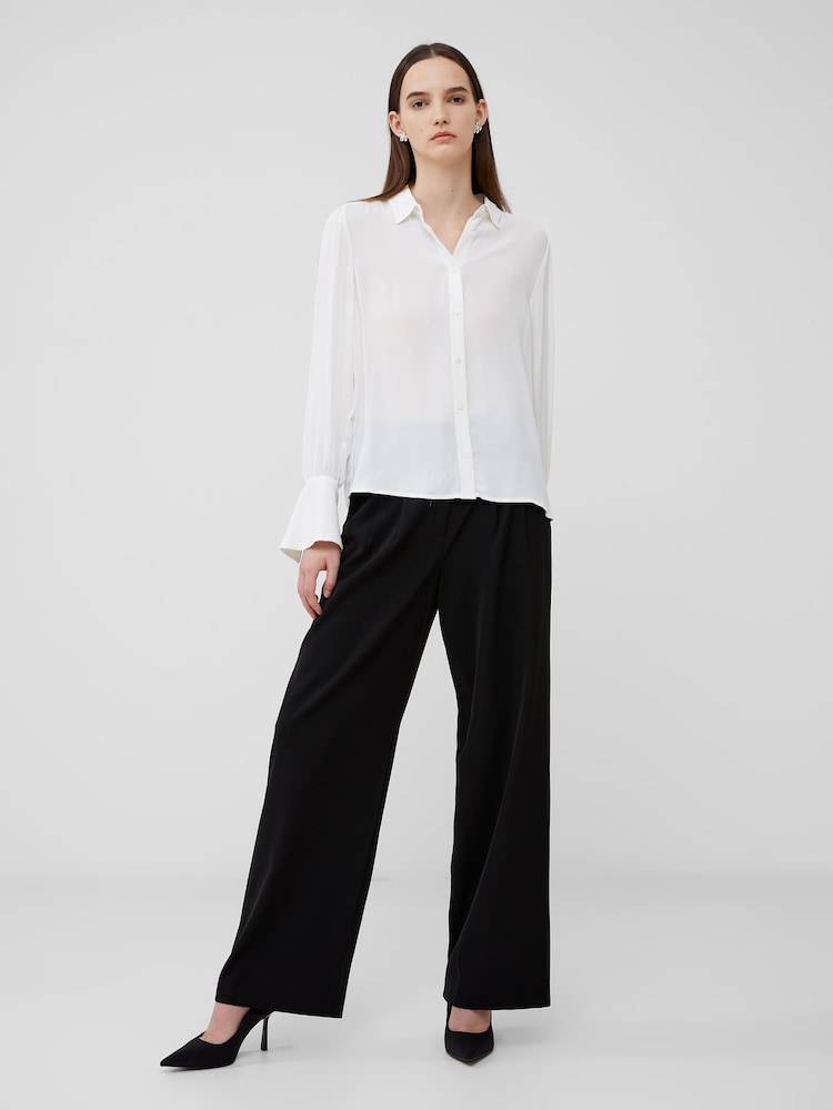French Connection White Cecile Crepe Shirt - Image 1 of 4