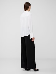 French Connection White Cecile Crepe Shirt - Image 2 of 4